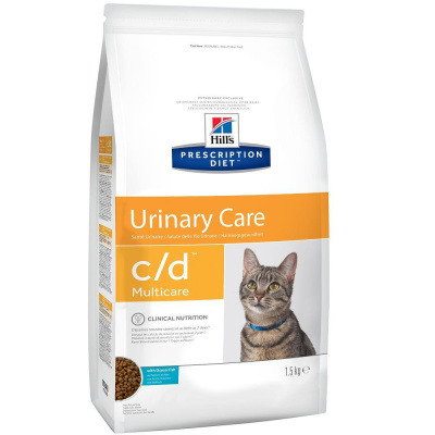 Hill's Cat c/d  1,5кг ocean fish профилактика струвитов сухой для кошек (9184)