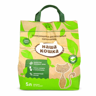 Наполнитель (Наша кошка) Персик 5л (2,1 кг) Тофу растительный комкующийся для кошек Наполнитель (Наша кошка) Персик 5л (2,1 кг) Тофу растительный комкующийся для кошек