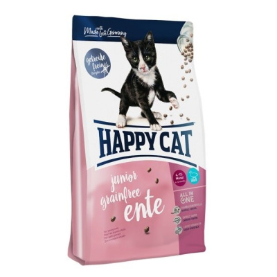 Happy Cat Junior Grainfree 1,4кг утка сухой (5 нед. - 12 мес) для котят (113716)