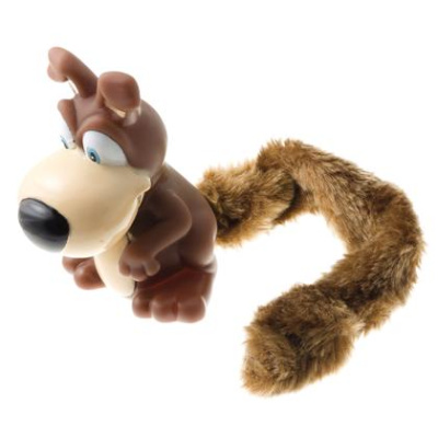 Игрушка V.I.Pet Собака с плюш. хвостом 11см винил, д/собак