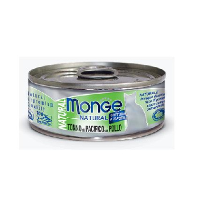 Монж (Monge) Cat Natural 80г тунец с курицей консервы д/кошек (007221)