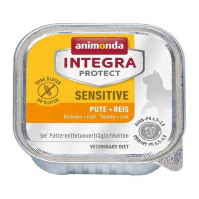 Animonda Integra Protect Sensitive 0,1кг консервы c индейкой и рисом для взрослых кошек при пищевой аллергии