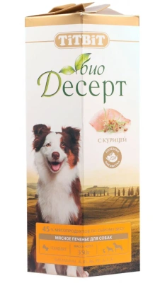 TiTBiT 0,35кг Био десерт печенье с курицей стандарт для собак