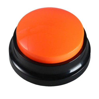Звуковая кнопка (PerseiLine) для дрессировки Ø9см оранжевый