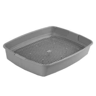 Туалет Сибирская кошка Мяус с сеткой высокие ножки (40*30*7) пепельный