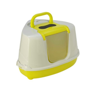 Туалет (Moderna) "Flip Corner" домик угловой (39*45*56) лимон д/кошек