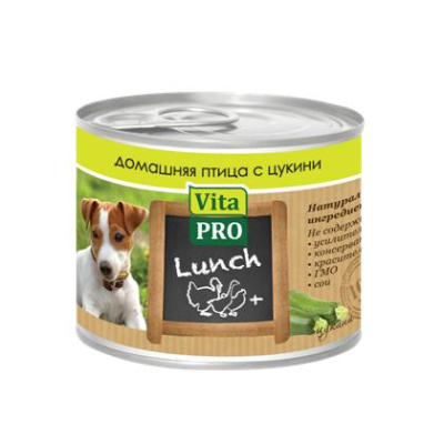 Вита ПРО (Vita PRO) Lunch 200г домашняя птица, цукини консервы д/собак (533976)